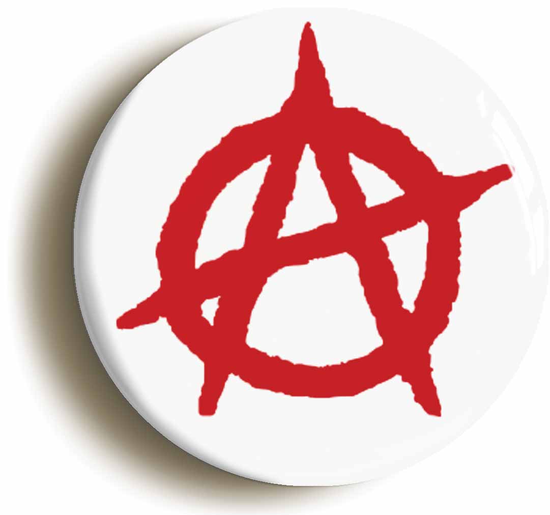 A picture of the front of the product, titled Punk Anarchism Symbol Circular 50mm Fridge Magnet
