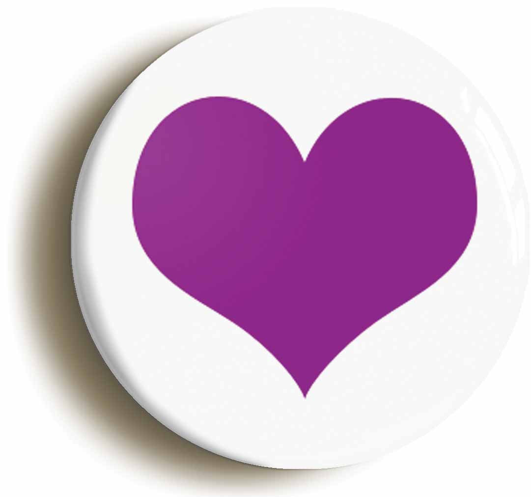 A picture of the front of the product, titled Mod Purple Heart Button Pin Badge