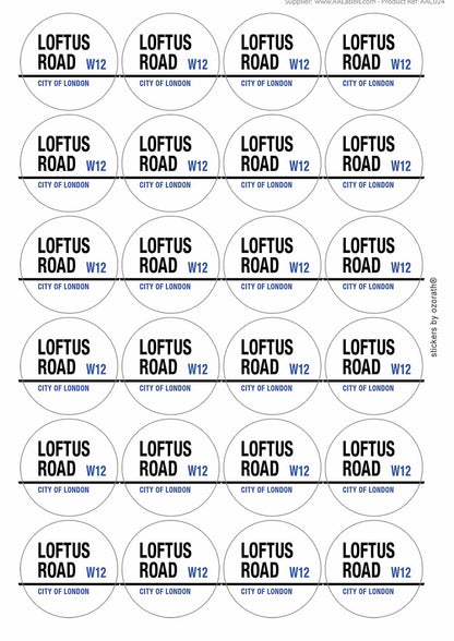 Loftus Road W12 City Of London Sign Matt Paper Stickers