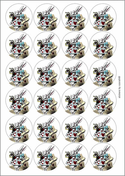 A picture of an A4 sheet of matte paper stickers