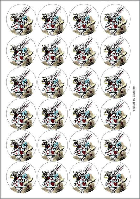 A picture of an A4 sheet of matte paper stickers