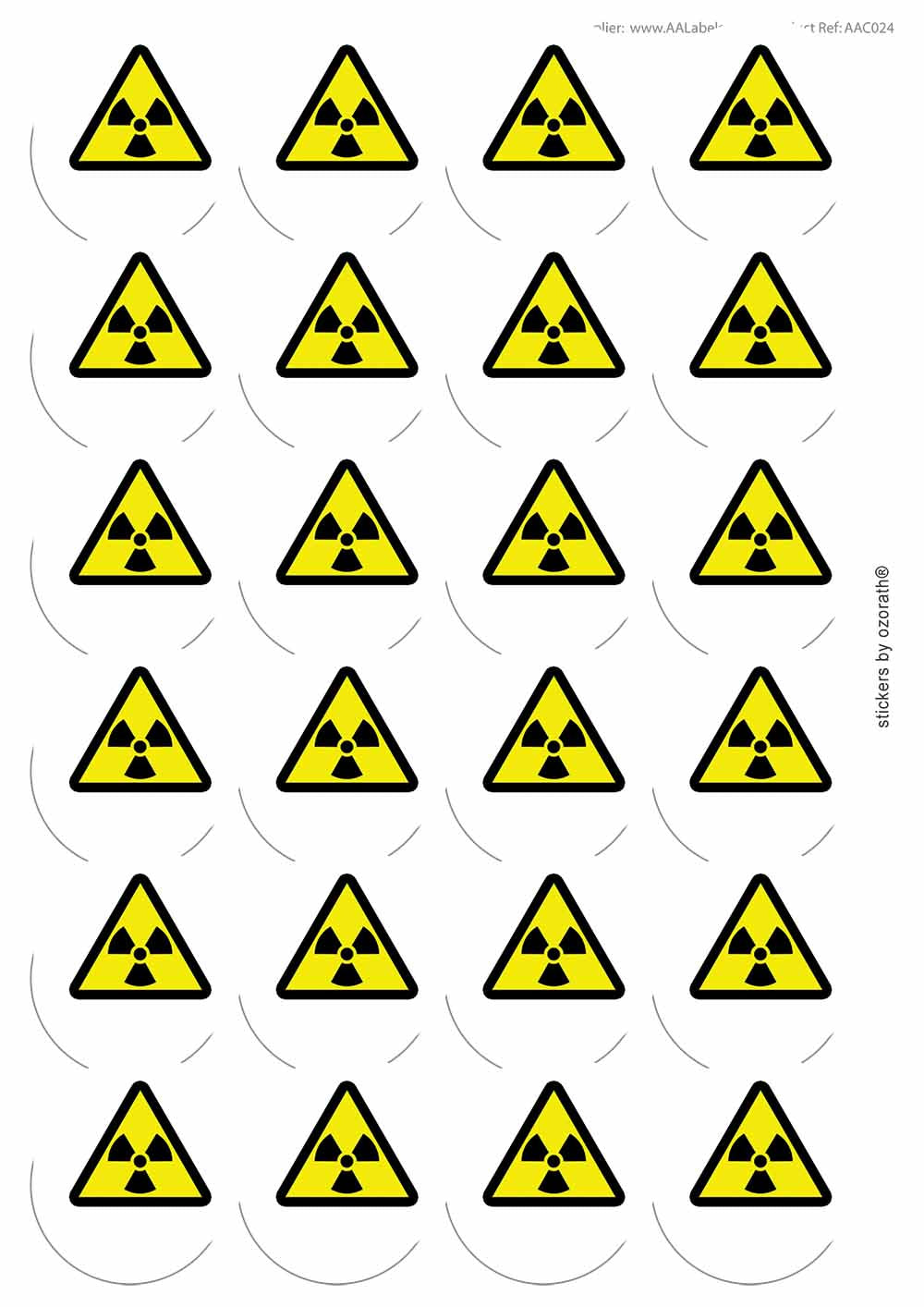 A picture of an A4 sheet of matte paper stickers