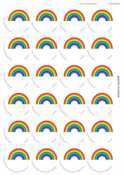 A picture of an A4 sheet of matte paper stickers