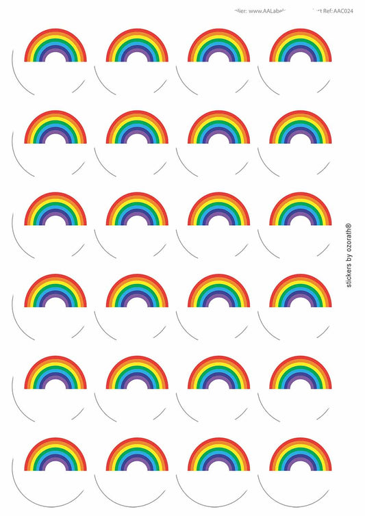 A picture of an A4 sheet of matte paper stickers