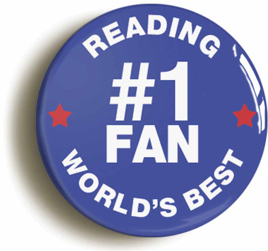 A picture of the front of the product, titled Reading #1 Fan Button Pin Badge