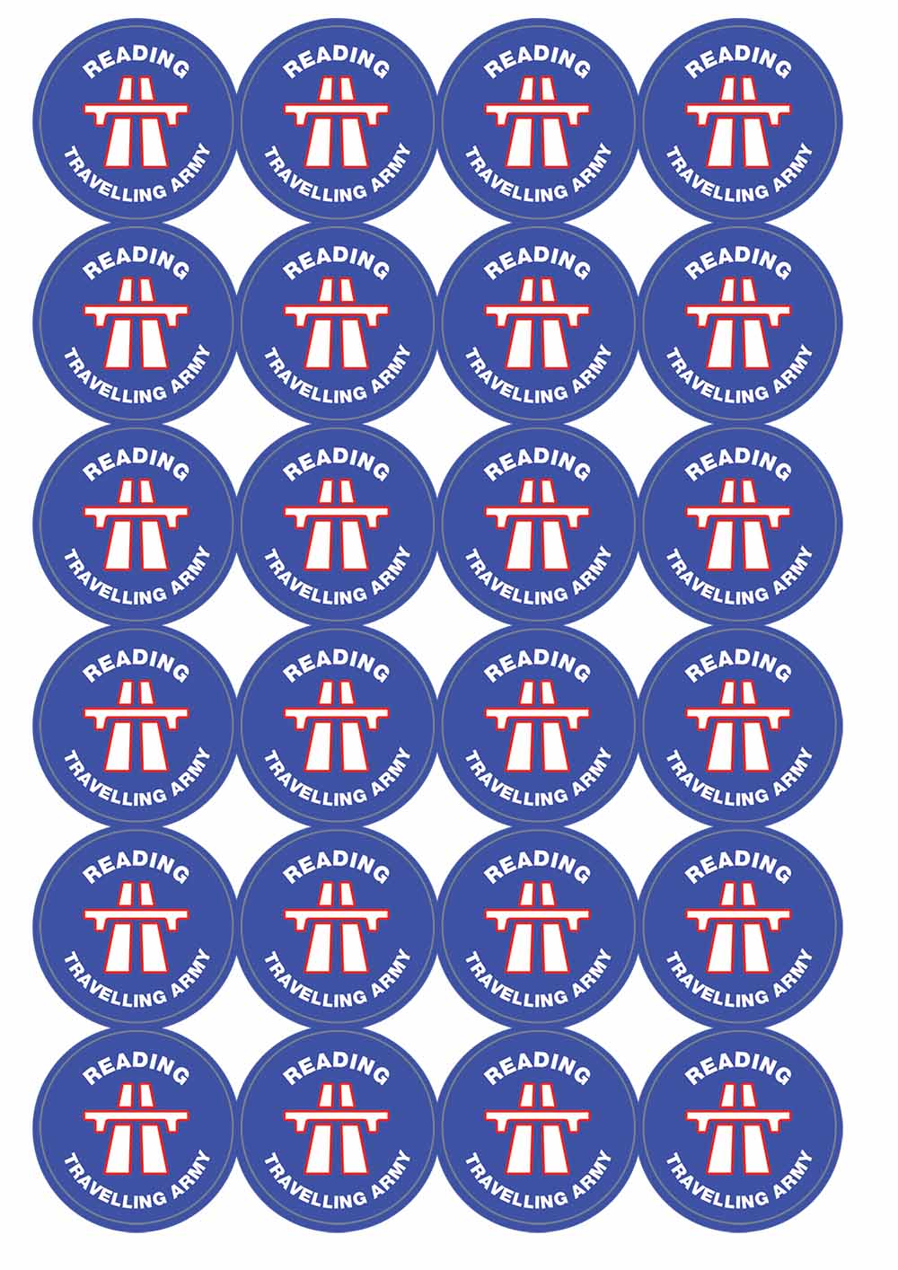 A picture of an A4 sheet of matte paper stickers