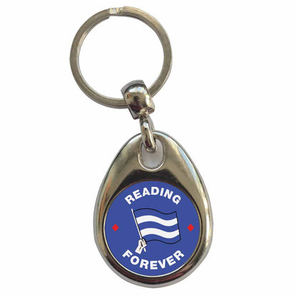 An image of a plain metal keyring