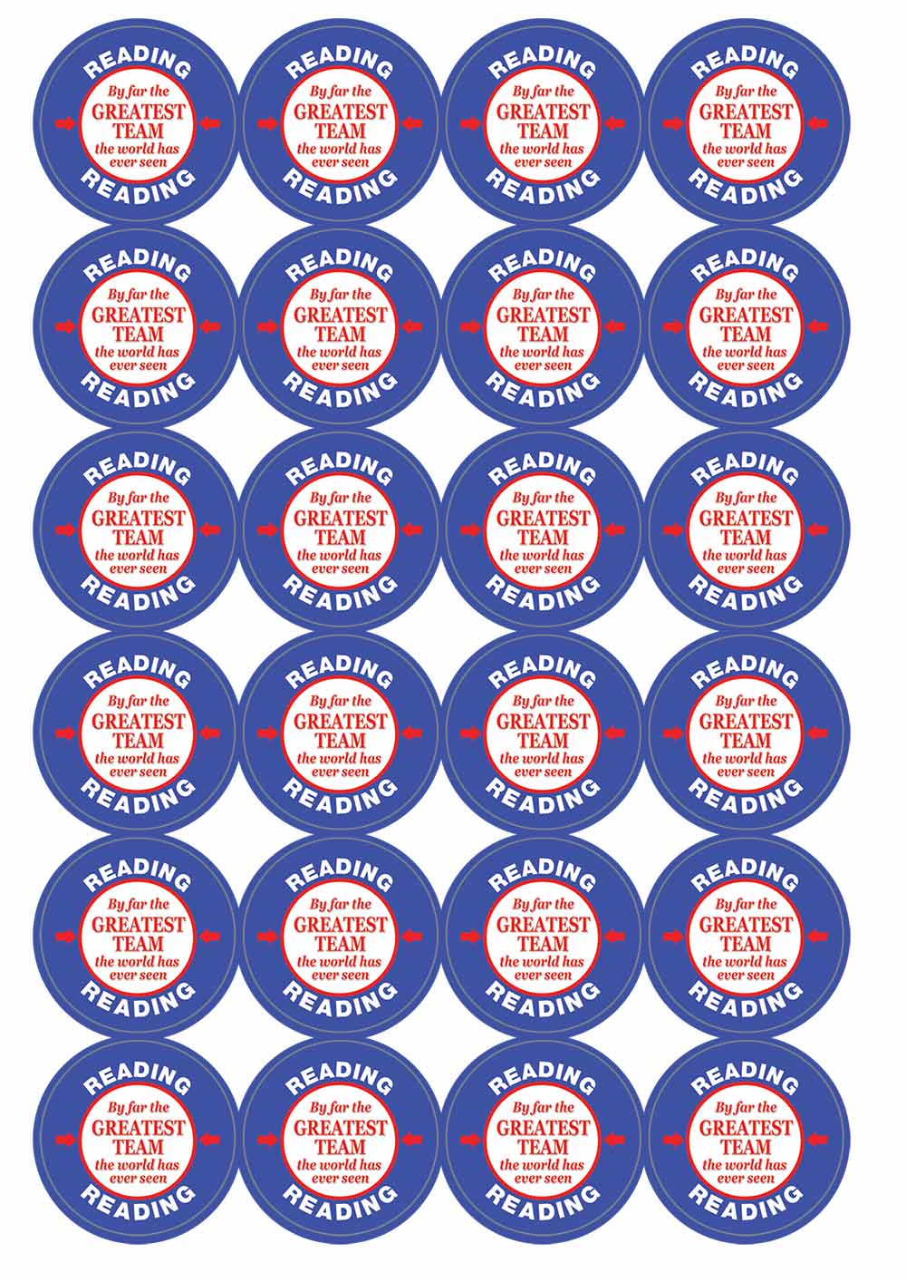 A picture of an A4 sheet of matte paper stickers