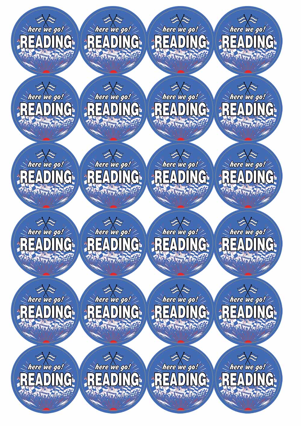 A picture of an A4 sheet of matte paper stickers