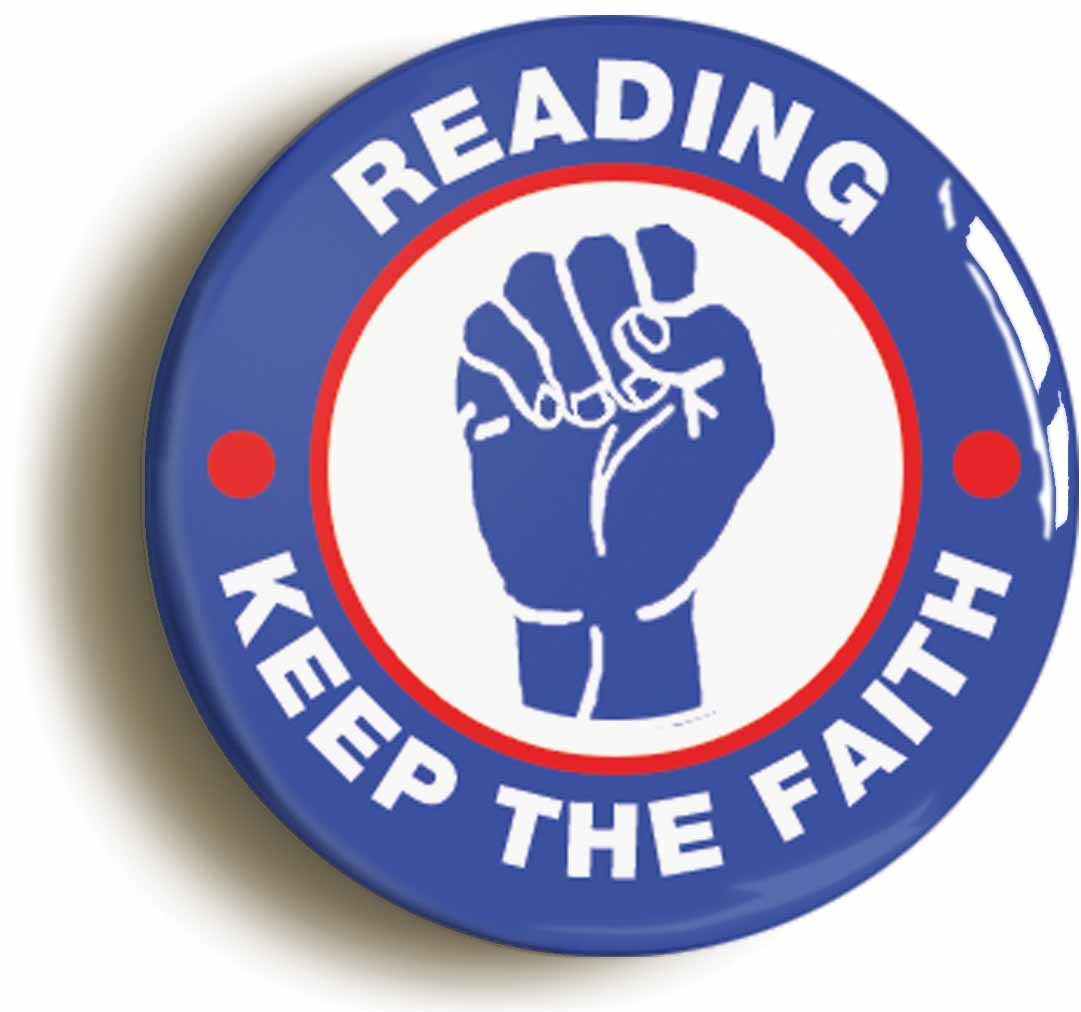 A picture of the front of the product, titled Reading Keep The Faith Northern Soul Circular 50mm Fridge Magnet