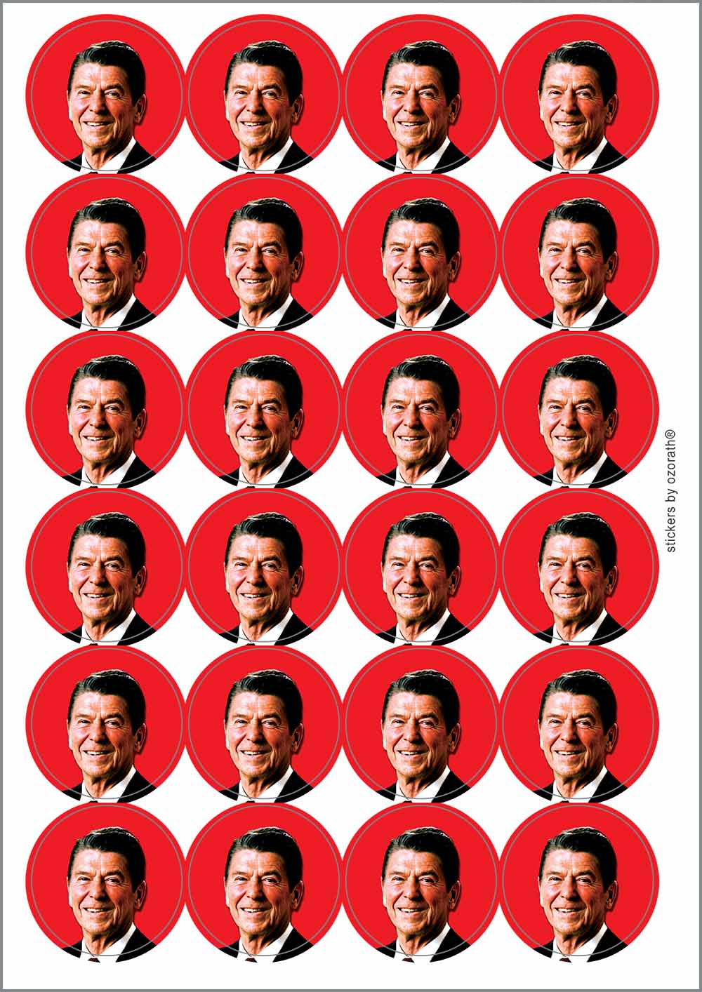 A picture of an A4 sheet of matte paper stickers