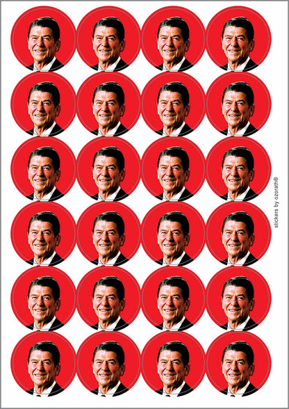 A picture of an A4 sheet of matte paper stickers