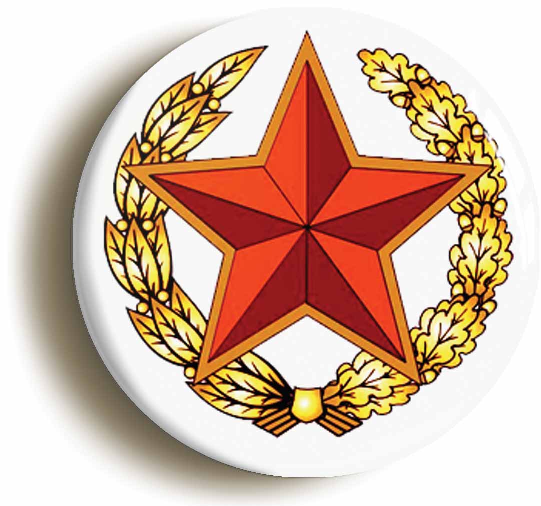 A picture of the front of the product, titled Soviet Red Army Star WW2 Communist Circular 50mm Fridge Magnet