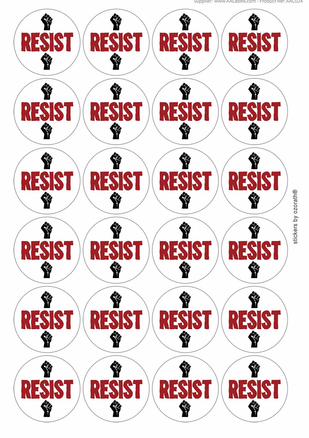 A picture of an A4 sheet of matte paper stickers