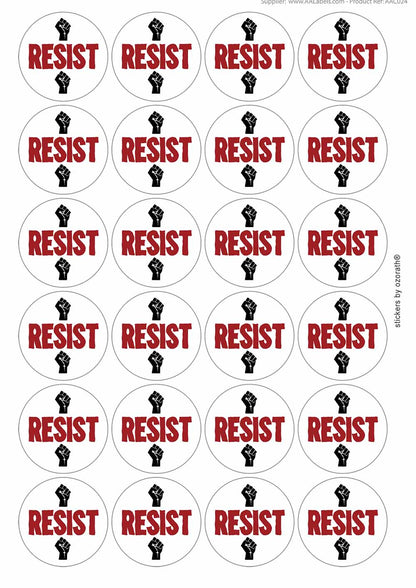 A picture of an A4 sheet of matte paper stickers