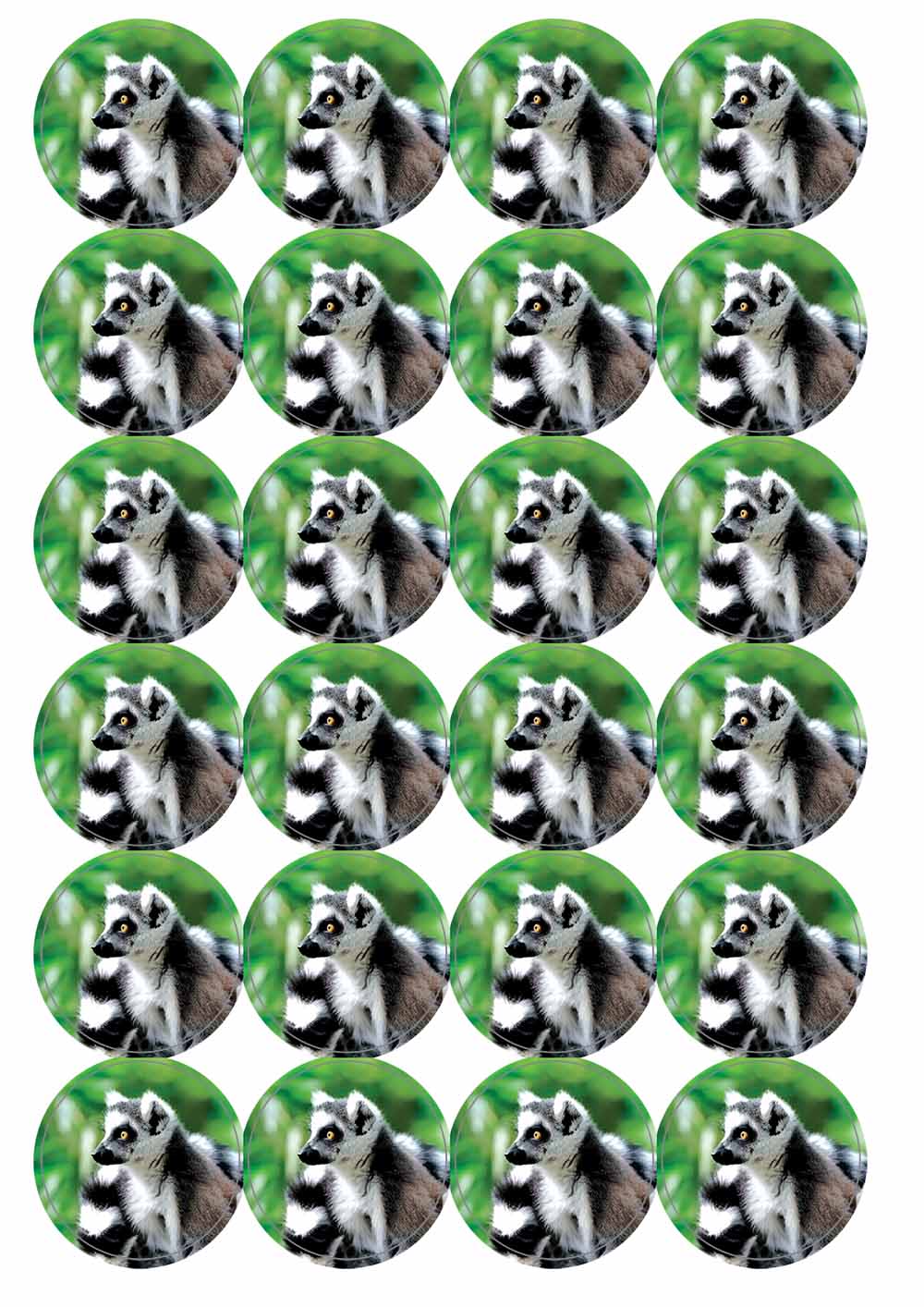A picture of an A4 sheet of matte paper stickers