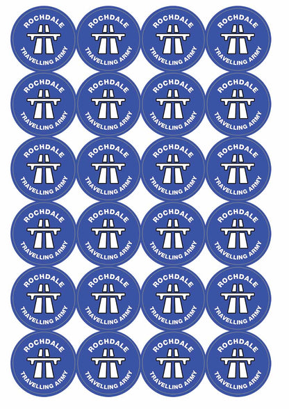 A picture of an A4 sheet of matte paper stickers