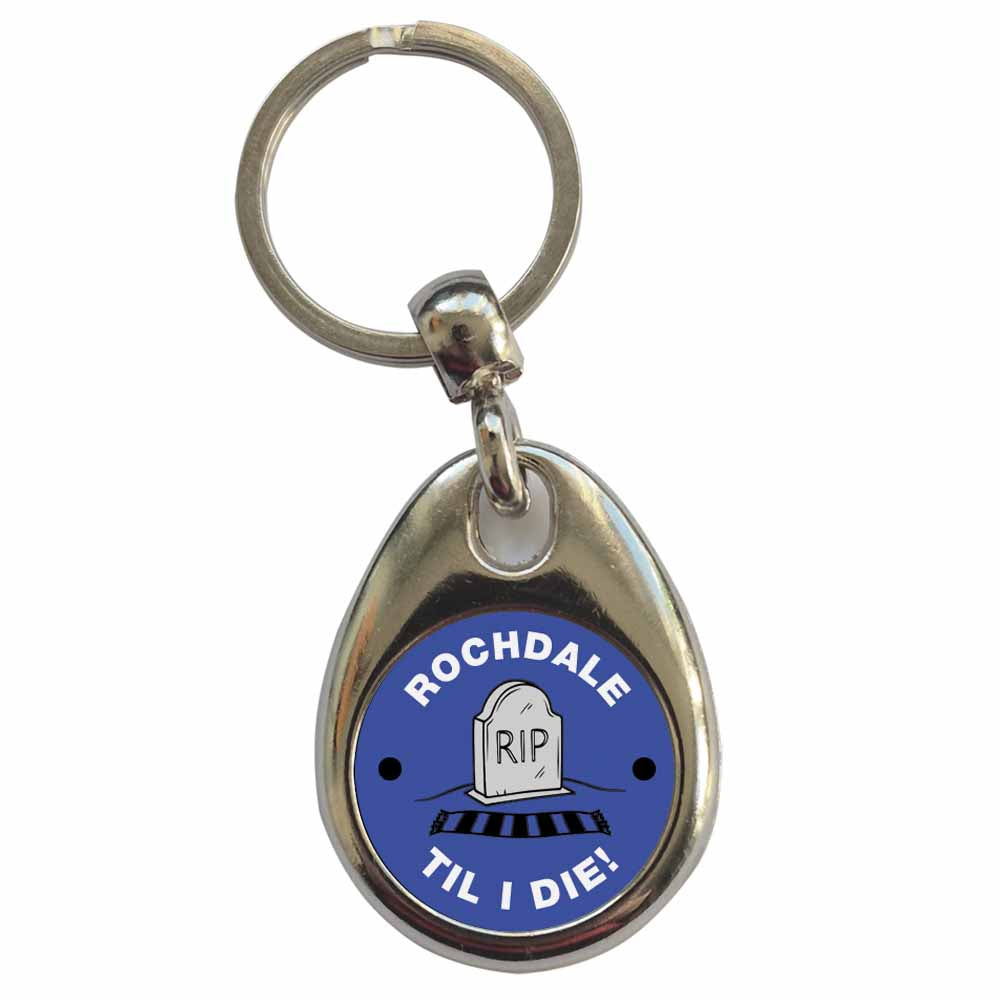 An image of a plain metal keyring