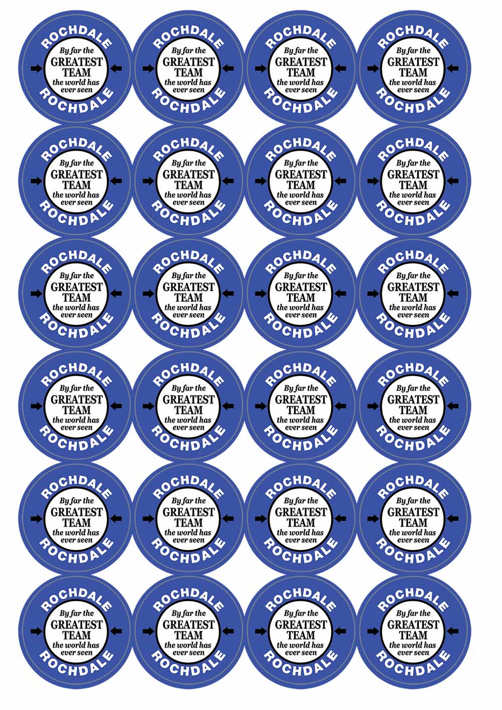 A picture of an A4 sheet of matte paper stickers