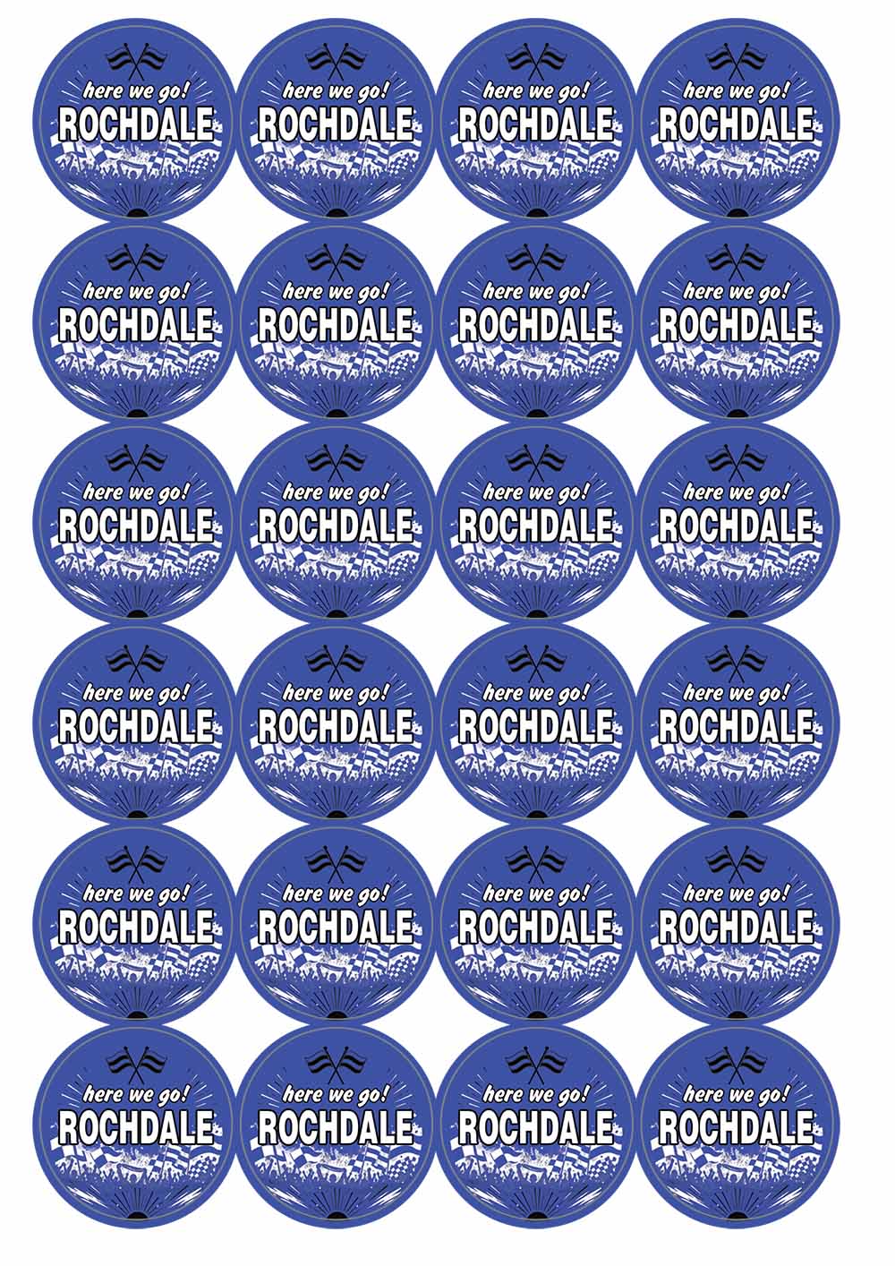 A picture of an A4 sheet of matte paper stickers