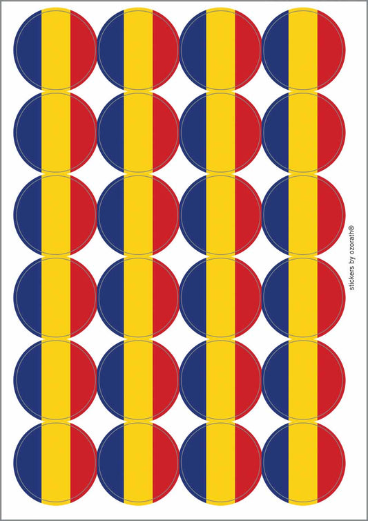 A picture of an A4 sheet of matte paper stickers