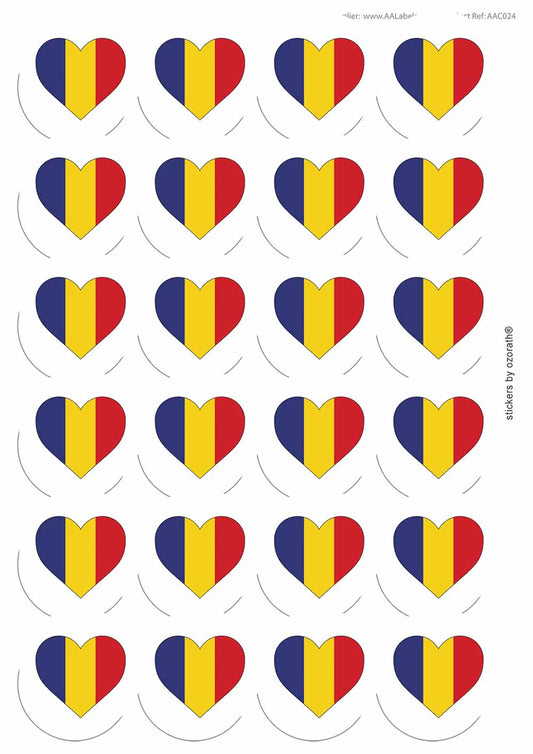 A picture of an A4 sheet of matte paper stickers