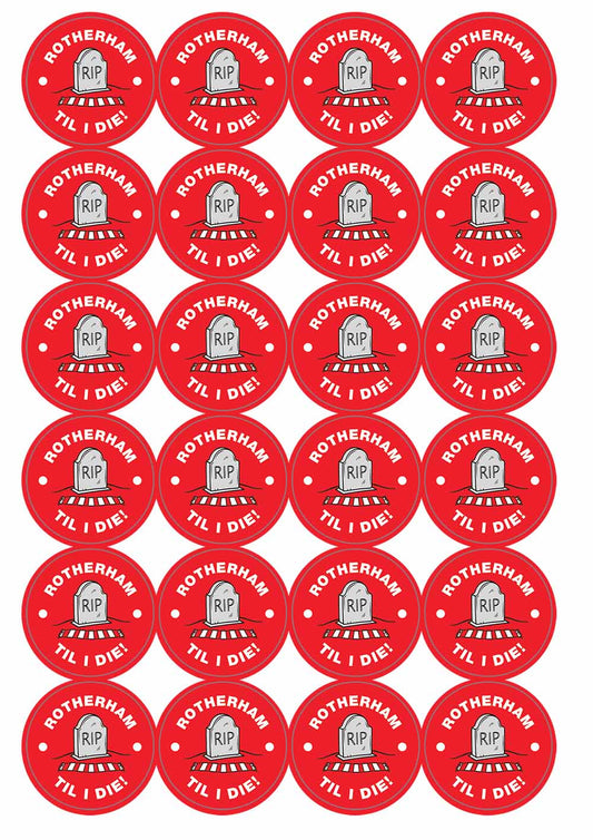 A picture of an A4 sheet of matte paper stickers