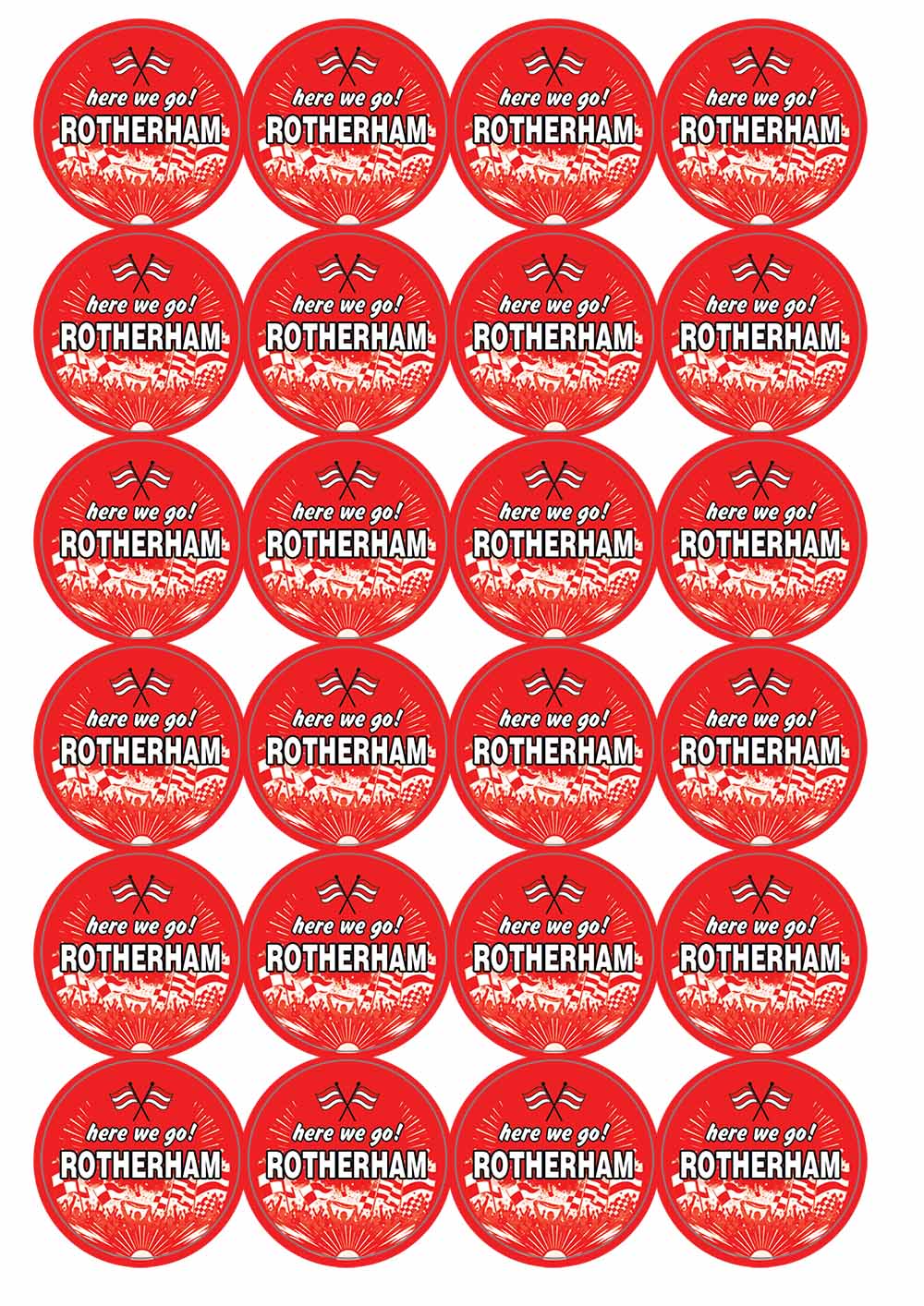A picture of an A4 sheet of matte paper stickers