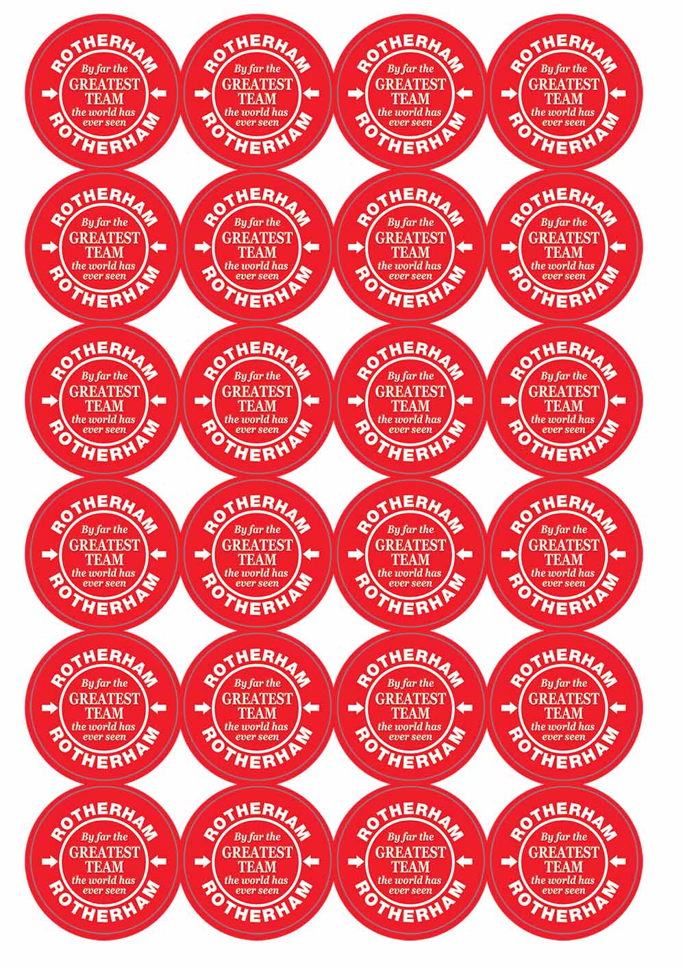 A picture of an A4 sheet of matte paper stickers