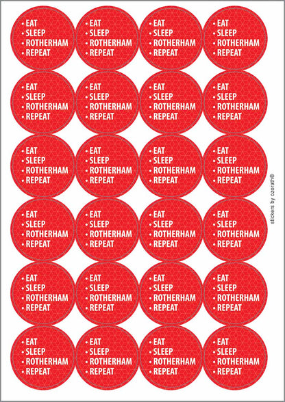 A picture of an A4 sheet of matte paper stickers