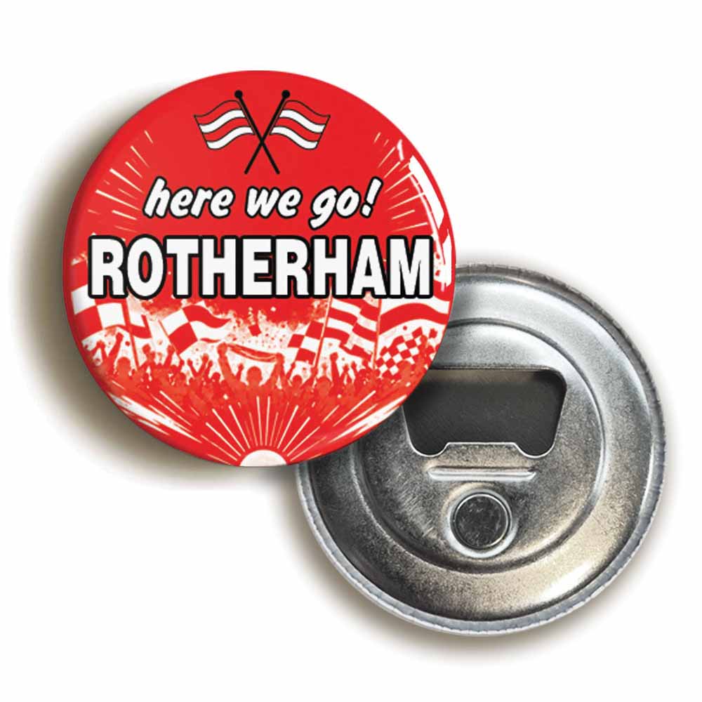 A picture of a bottle opener fridge magnet