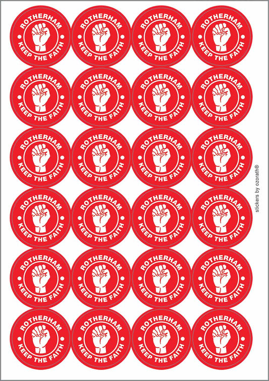A picture of an A4 sheet of matte paper stickers