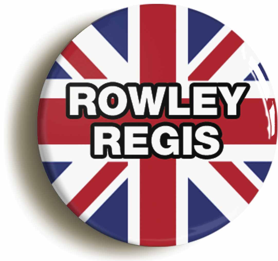 A picture of the front of the product, titled Rowley Regis Union Jack Circular 50mm Fridge Magnet