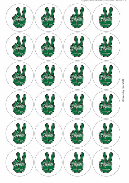 A picture of an A4 sheet of matte paper stickers