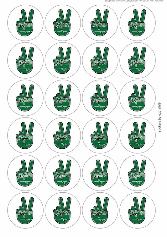 A picture of an A4 sheet of matte paper stickers