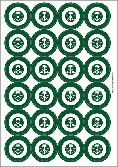 A picture of an A4 sheet of matte paper stickers
