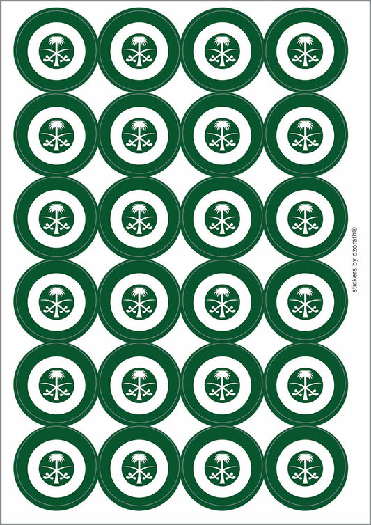 A picture of an A4 sheet of matte paper stickers