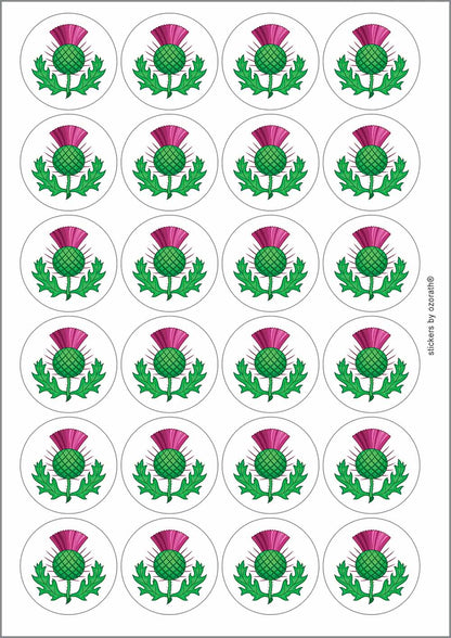 A picture of an A4 sheet of matte paper stickers