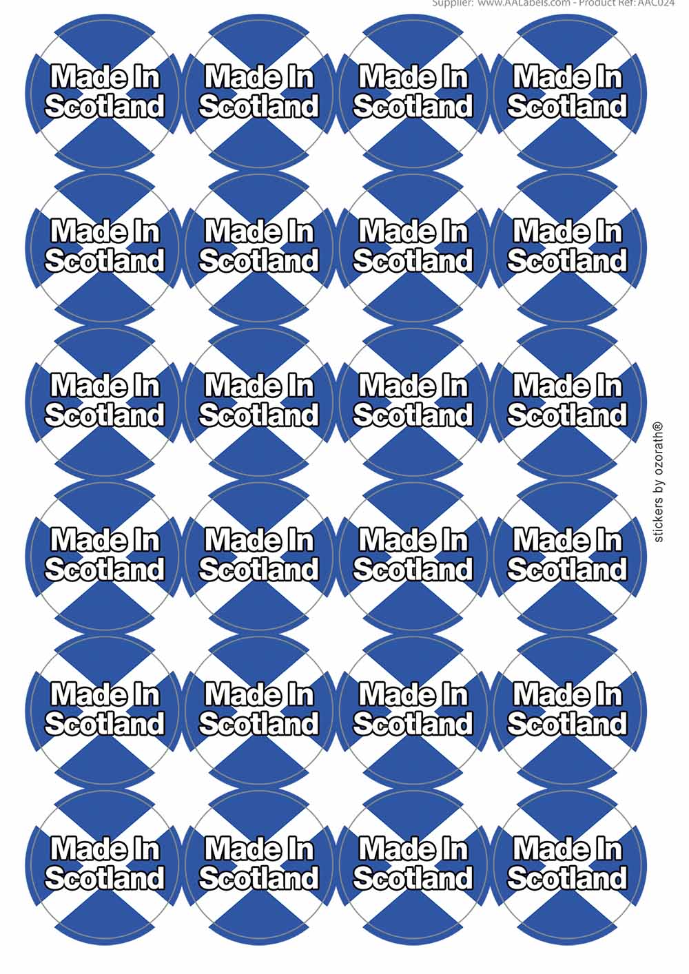 A picture of an A4 sheet of matte paper stickers