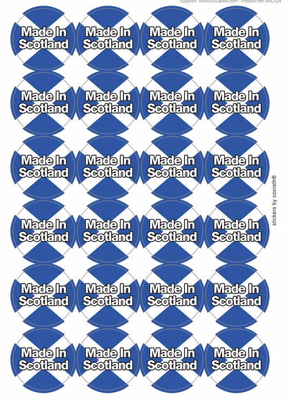A picture of an A4 sheet of matte paper stickers
