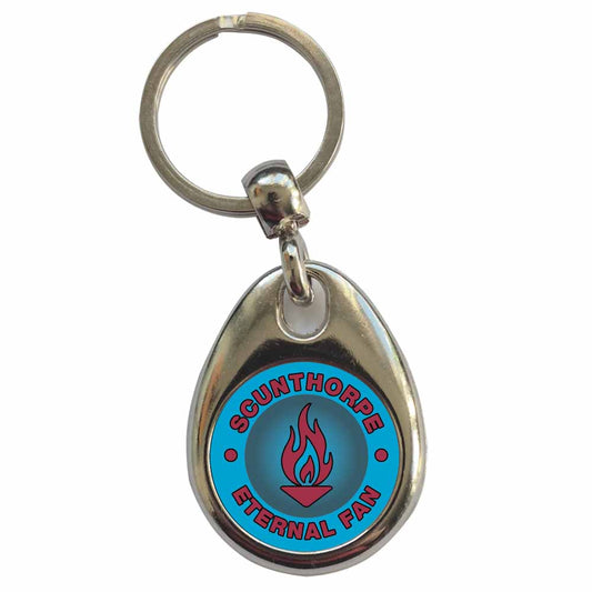 An image of a plain metal keyring