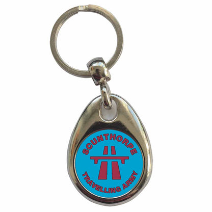 An image of a plain metal keyring