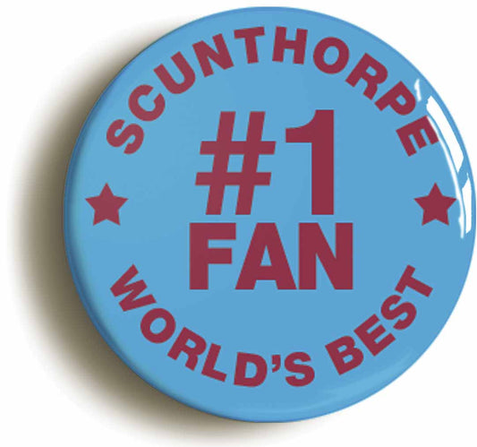 A picture of the front of the product, titled Scunthorpe #1 Fan Circular 50mm Fridge Magnet