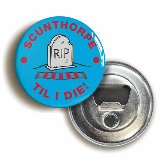 A picture of a bottle opener fridge magnet