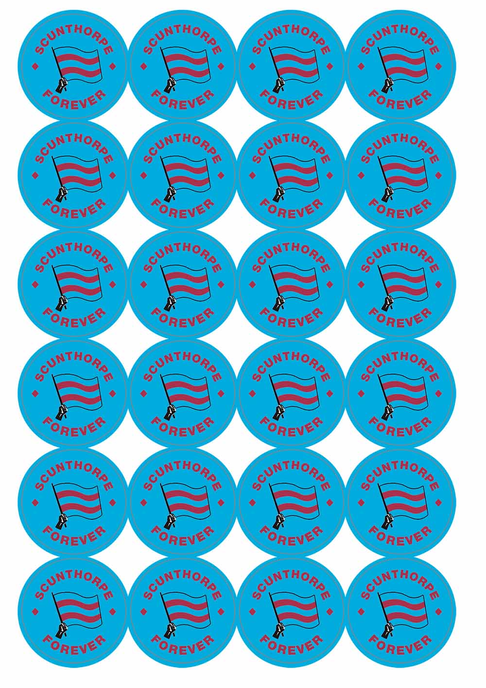 A picture of an A4 sheet of matte paper stickers