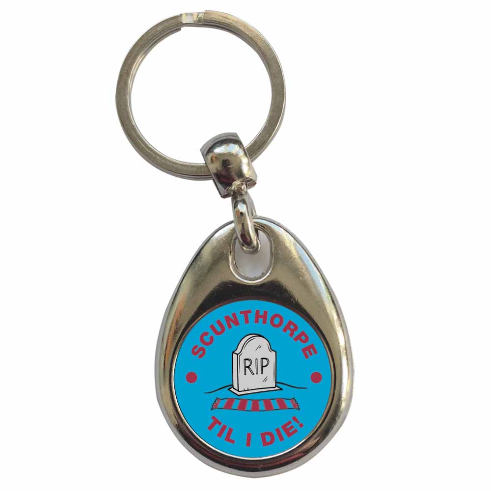 An image of a plain metal keyring