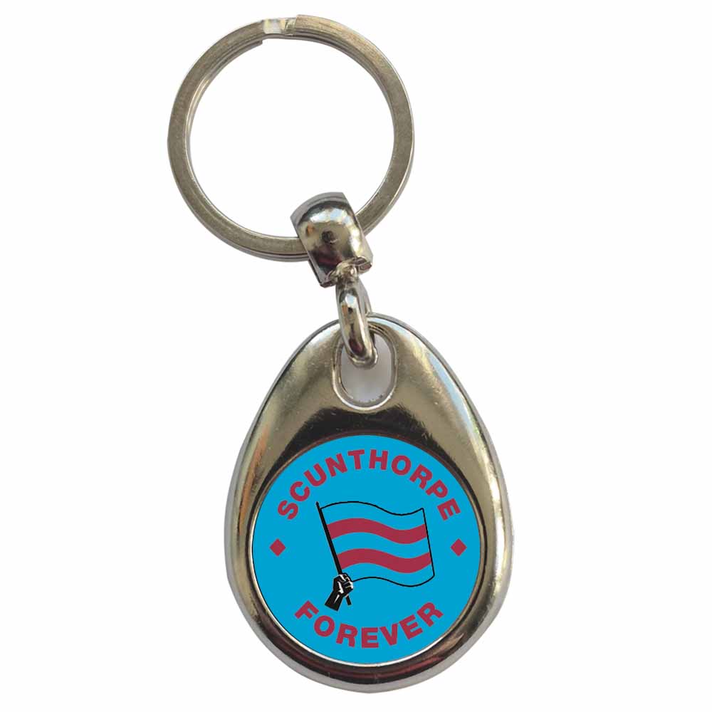 An image of a plain metal keyring