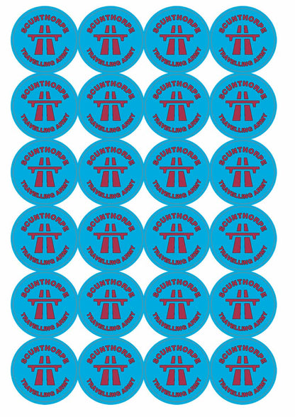 A picture of an A4 sheet of matte paper stickers