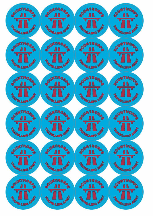 A picture of an A4 sheet of matte paper stickers