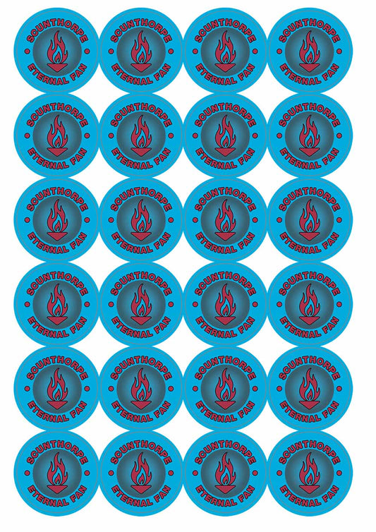 A picture of an A4 sheet of matte paper stickers